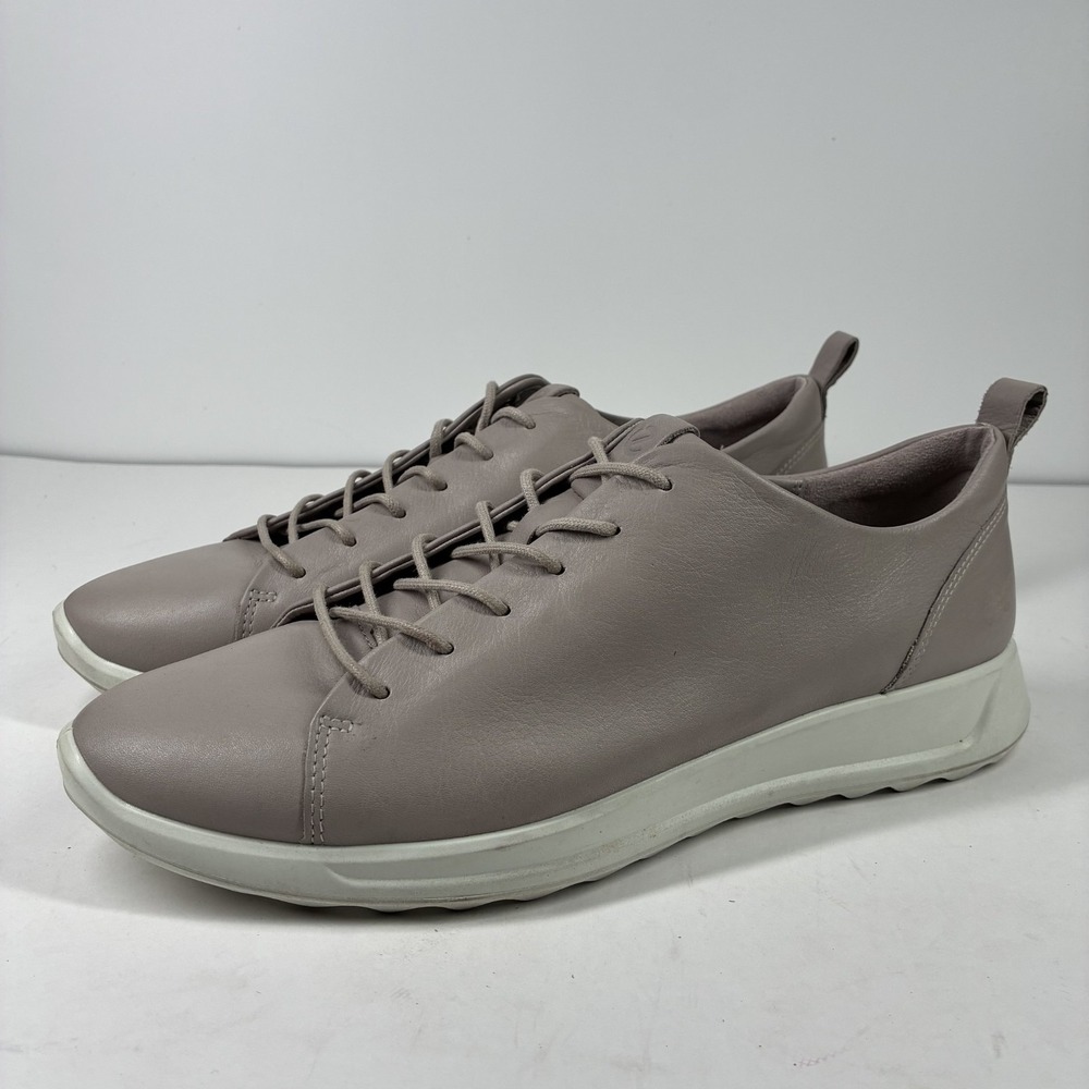 ECCO Flexure Runner Women's US 10/41 Gray Rose Leather Low-Top Comfort Sneakers